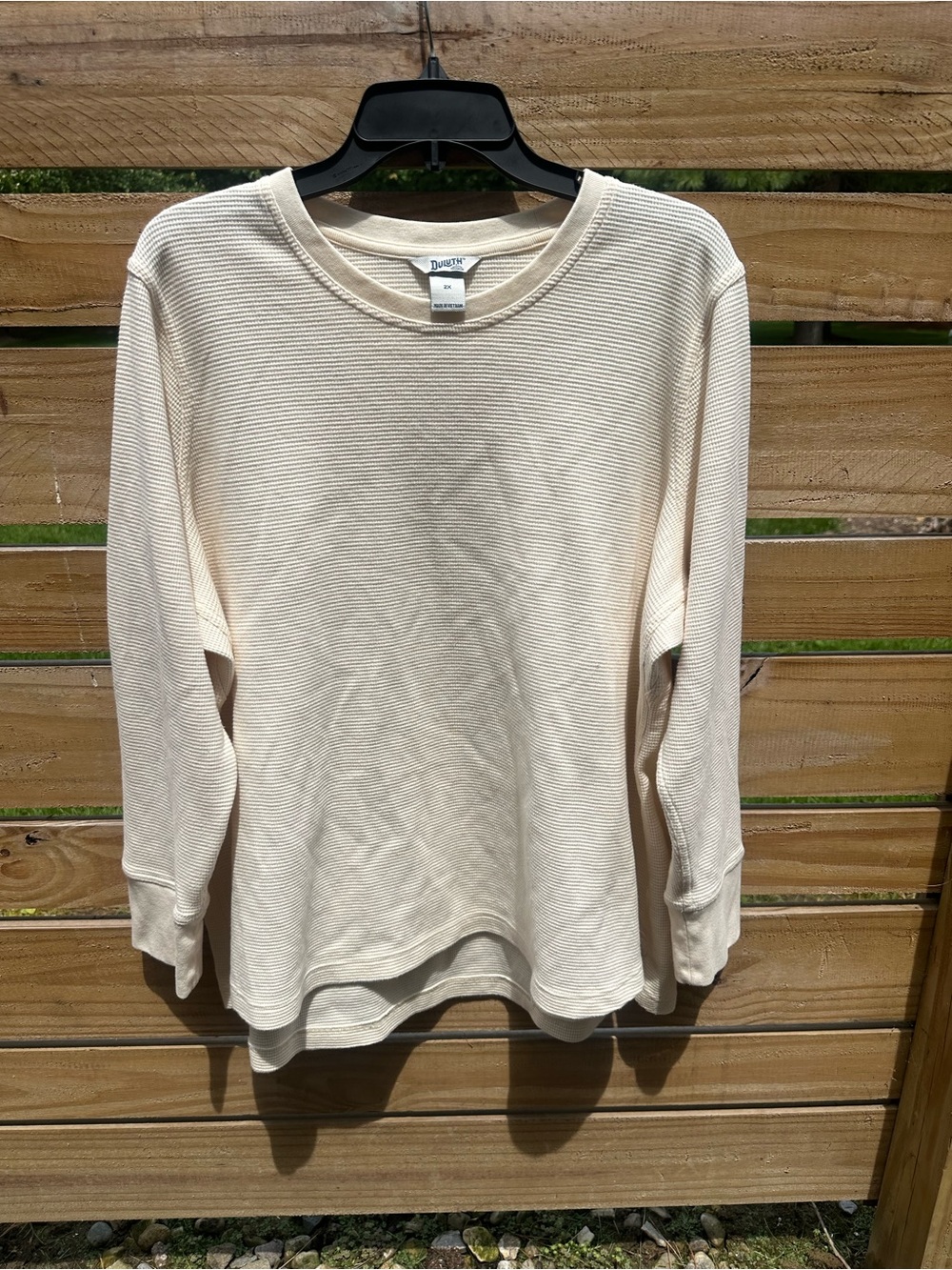 Duluth Trading Co Cream Waffle Thermal Crew
